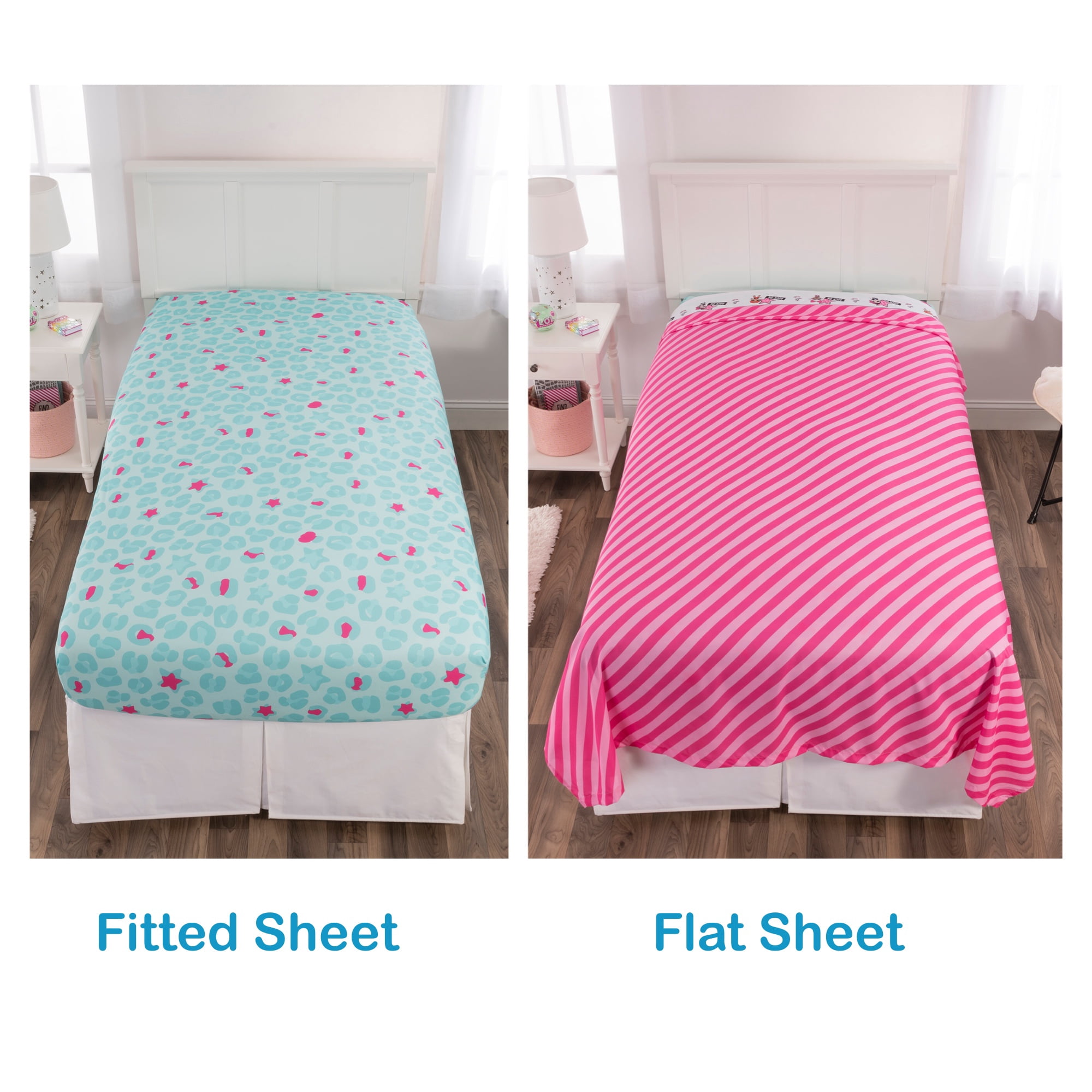 LOL Surprise Kids Full Sheet Set, Pink, Blue, MGA