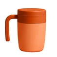 thumbnail image 1 of Tasse à Café Isolée en Acier Inoxydable avec Couvercle et Poignée, Blanc, 1 of 5