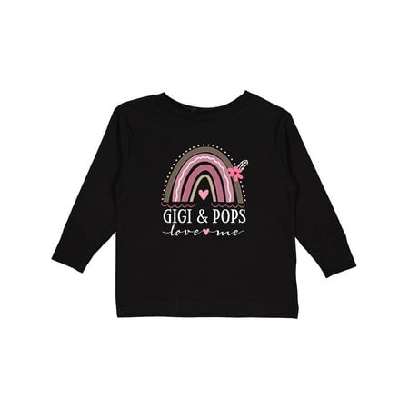

Inktastic Gigi and Pops Love Me Rainbow Gift Toddler Toddler Girl Long Sleeve T-Shirt