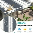 thumbnail image 5 of DEXS Spacious Patio Awning, Manual Retractable Outdoor Sun Shade Canopy, Durable for Deck and Door Shelter, Ideal for Patio Lounging, Garden Protection, UV-Resistant 13x9.8 ft-Blue Stripes, 5 of 7