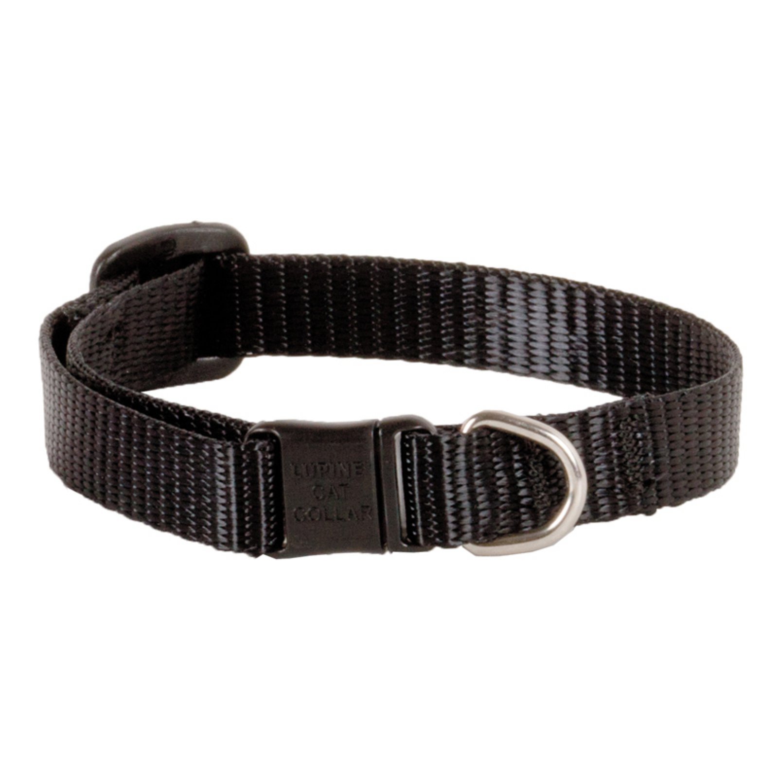 Lupine Collars and Leads Adjustable Black Safety Cat Collar