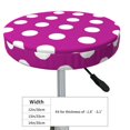 thumbnail image 4 of Balery Purlpe And White Polka Dot Fundas de asiento para taburete de bar redondo de tela de terciopelo ajustables que protegen de arañazos y manchas para sillas de 14 a 17 pulgadas.-13 inch, 4 of 7