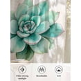 thumbnail image 6 of Sheer Curtains 72 Inches Long, Green Flower Semi Sheer Curtains Light Filtering Window Treatment, Succulents Ferns Vintage Abstract Texture Privacy Voile Drapes for Living Room Bedroom 52x72 Inch, 6 of 7
