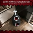 thumbnail image 6 of LHBCraft 34" H Gothic Cat Tree，Double Decker Cat Condo, Cat House, 6 of 7