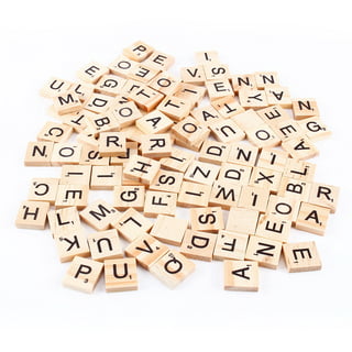 100 PCS Wooden Letter Tiles Scrabble Tiles Blocks for Pieces Replacements  DIY Crafts Jewelry Making Scrapbooking