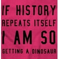 thumbnail image 2 of History Repeats Itself Dinosaur Pet Unisex Plus Fleece Graphic Hoodie Brisco Brands 3X, 2 of 5
