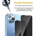 thumbnail image 6 of [2+2 Pack] iPhone 13 Pro Max Privacy Screen Protector with Camera Lens Protector Full Coverage Anti-Spy Tempered Glass Film 9H Hardness Upgrade Edge Protection Easy Installation Bubble Free [6.7 inch], 6 of 8