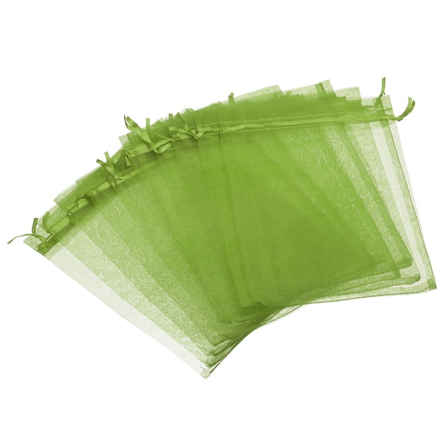 50uds Frutas Protección Bolsas 9.06x6.7 Nylon Jardín Frutas Red Cubierta Bolsas Cordón Malla Regalo Bolsas para Planta Frutas Flores Maquillaje Menta Verde