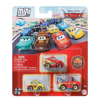 Disney Pixar Cars Mini Racers 3-Pack, 3 Die-Cast Collectible Toy