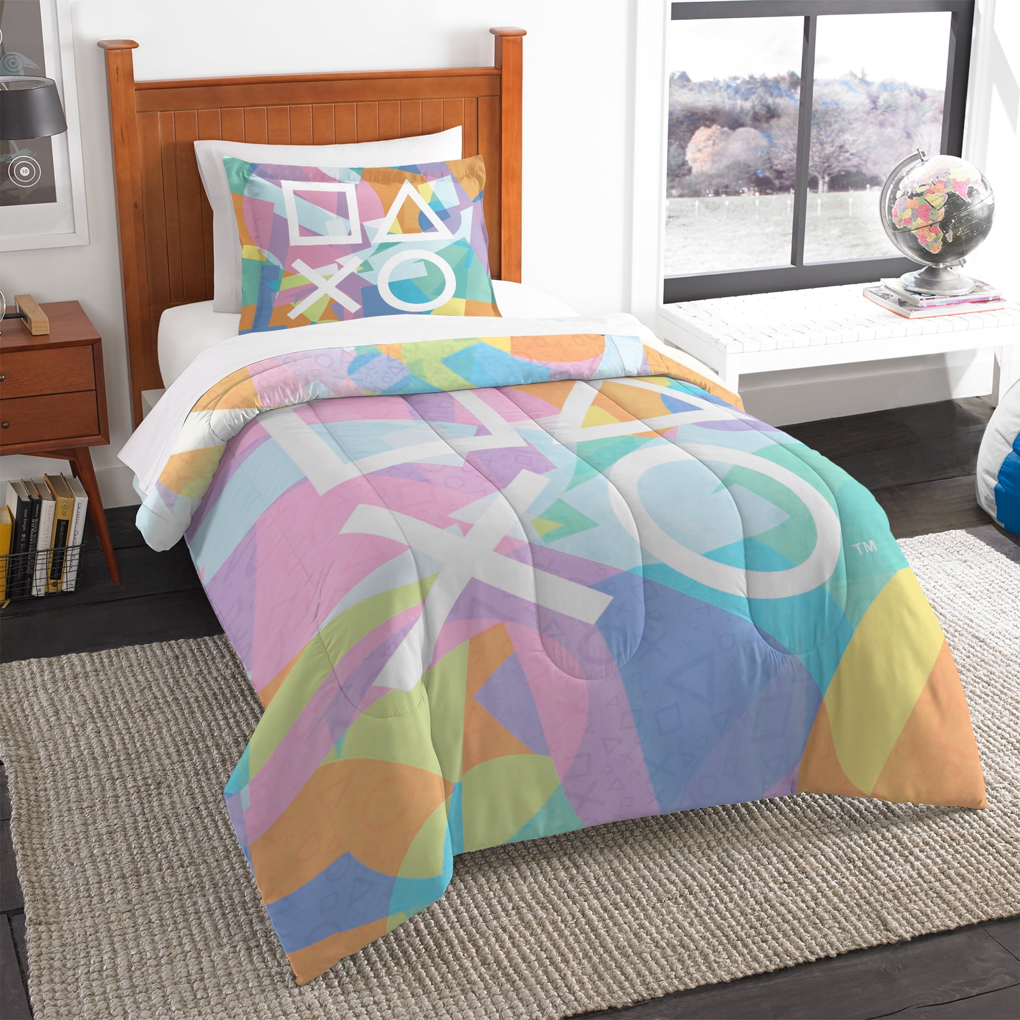Playstation Pearlescent Drift Kids Twin Full Bedding Set