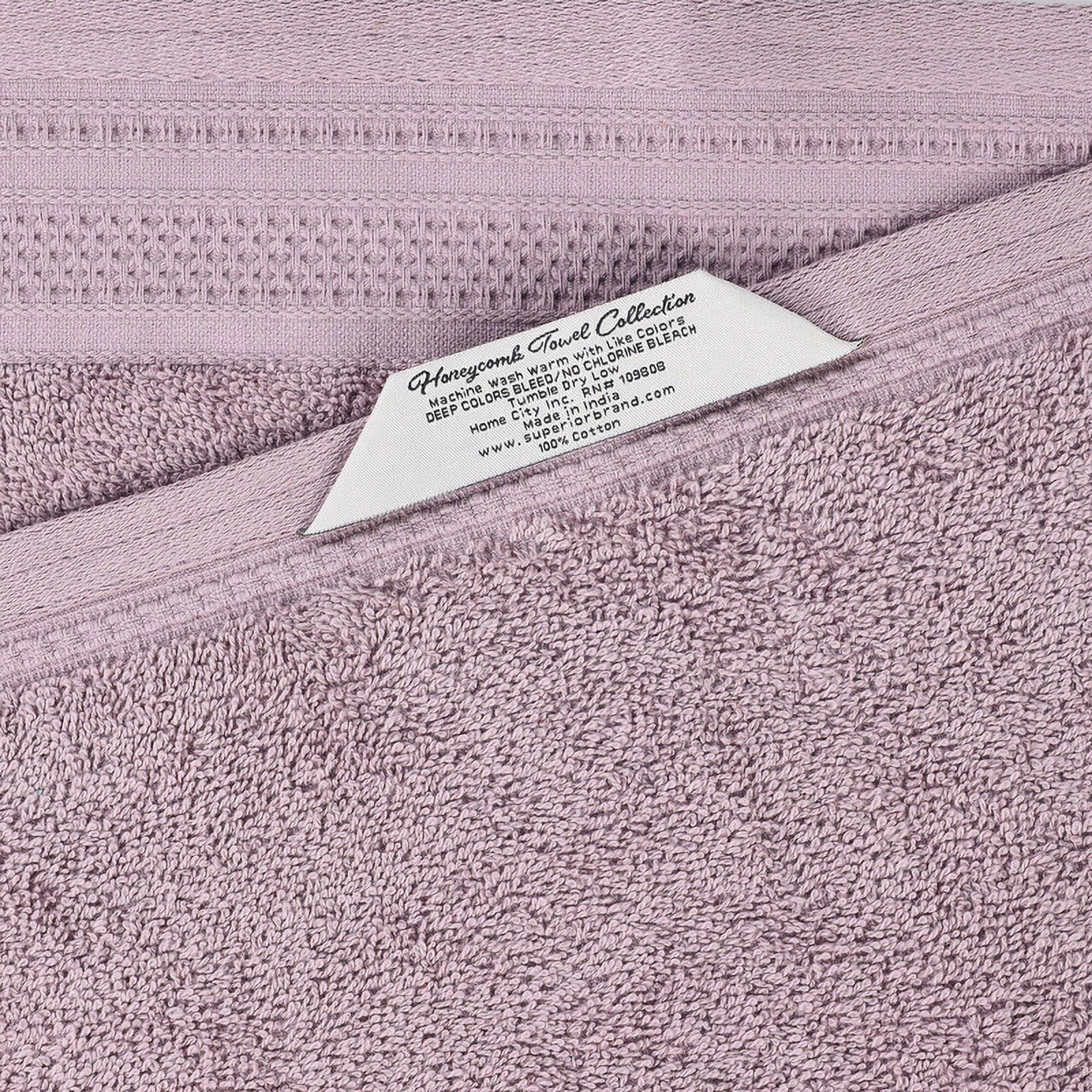 Superior Honeycomb Cotton Medium Weight Hand Towels, Set of 6, Sea Fog