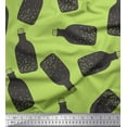 thumbnail image 1 of Soimoi Poly Georgette Fabric Vintage Bottle Print Fabric by the Yard 52 Inch Wide, 1 of 1