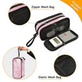 thumbnail image 2 of ALAZA Marble Pink Pencil Case Bag 3 Compartment Pen Pouch Large Storage Holder Box Organizer, 2 of 8