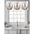 thumbnail image 4 of Easter Bunny Curtain Valances for Windows, Spring Blossom Wildflower Colorful Eggs Kitchen Valance Window Treatment, Light Filtering Block Curtains for Bathroom/Bedroom/Living Room 54'' x 18'', 4 of 9