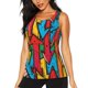 thumbnail image 1 of Fotbe Colorful Arrow Graffiti Pattern Blusas Sin Mangas para Mujer – Estilo Casual, Corte Suelto, Slim-Fit, Cuello Redondo Deportivo, Tops de Verano para Gimnasio y Yoga-X-Large, 1 of 7