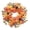 18" Yellow Pumpkin, variant on MInHoues Halloween Artificial Maple Leaf Fall Wreath with Eucalyptus, Battery Operated Lighted Autumn Floral Wreath for Halloween Thanksgiving Front Door Wall Home Decor