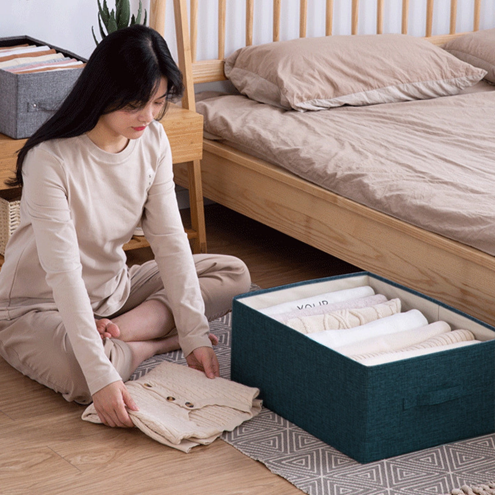 DYTTDO Organization and Storage Drawer Organizer, Collapsible Underwear Drawer Organizer And