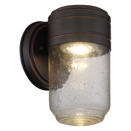 Lite Source Raimi 1 Light Led Outdoor Wall Lamp Dark Bronze Finish Lite Source Raimi 1 Light Led Outdoor Wall Lamp Dark Bronze Finish With Seeded Glass Shade Com