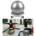 thumbnail image 4 of koolsoo 65cm Exercise Ball Chair Yoga Fitness Workout w/ Stability Base for Home Gym Gray, 4 of 9