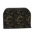 thumbnail image 2 of Goofa Gold Gloss Outline Floral Print Toaster Cover 2 Slice, Two Slice Bread Machine Cover Quilted Toaster Covers Bread Maker Cover Kitchen Appliance Cover, 2 of 7
