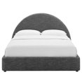 thumbnail image 5 of Platform Bed Frame, Full Size, Grey Gray, Fabric, Bedroom, Modern Contemporary HB36783, 5 of 9