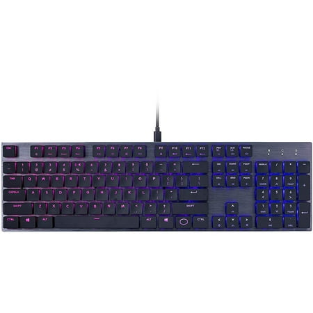 Cooler Master SK650 Mechanical Keyboard with Cherry MX Low Profile Switches in Brushed Aluminum Design, Gunmetal Black