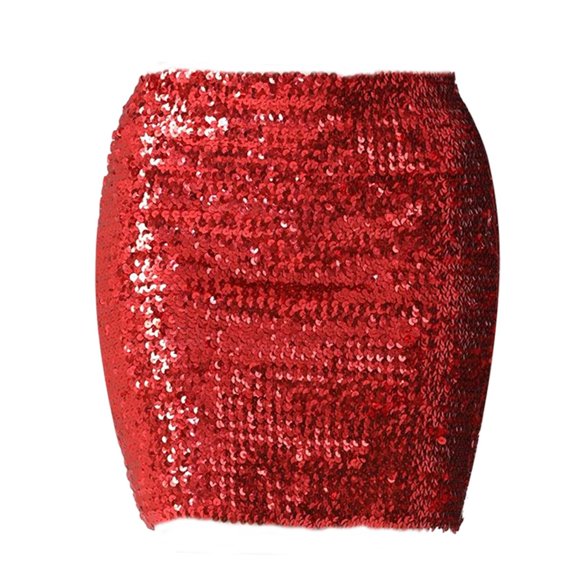 Vestido de moda Hugo Bling Girl Mini Lentejuelas rojo