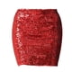 thumbnail image 1 of Faldas de mujer cortas con lentejuelas y lentejuelas para niña, falda elástica para cena, fiesta de graduación, cóctel, festival , Rojo, 1 of 7