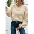 thumbnail image 6 of Ushdele Cozy Plaid Sherpa Crew Neck Sweater - Soft, Casual, Long Sleeve Fashion, 6 of 8