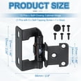 thumbnail image 2 of Uxcell Self-Closing Cabinet Hinges Semi-Overlay, Semi Concealed Flush Face Mount Cabinet Hinge with Screw Black, 2 of 7