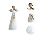 thumbnail image 4 of Figura de Ángel Gloria Adorno de Mesa de Resina, 4 of 7