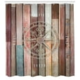 thumbnail image 3 of Ambesonne Marine Life Shower Curtain, Navy Sea Yacht Wood, 69"Wx84"L, Multicolor, 3 of 3