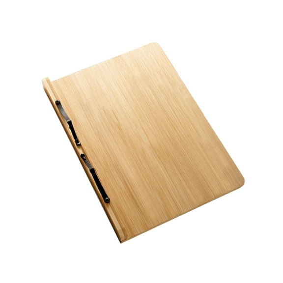 Wood Book Stands for Reading 6 Angles Adjustable Book Holder with Page Clip