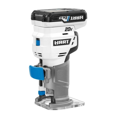 HART 20-Volt Cordless Trim Router Kit for Cutting, Shaping and Trimming, (1) 2.0Ah Lithium-Ion Battery