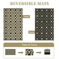 thumbnail image 3 of Hasoo Outdoor Rug Portable Premium Plastic Geometric Floral Pattern for Large Patio Deck Sunroom RV Camping Brown 8 x 10 ft, 3 of 5