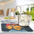 thumbnail image 5 of Yayeee Dish Drying Mat for Kitchen Counter 16"x18" Microfiber Absorbent Pad, Blue Dog Artist, 5 of 7