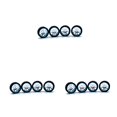 thumbnail image 1 of bedienty Lot de 4 Roues de Pneu de Course Télécommandées 1/28 Pcs de Rechange Pneus Bleus 3Ensemble, 1 of 6