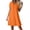 Orange, variant on Horkkom A Line Dresses for Women V Neck Short Sleeve Zipper Mini Dresses Casual Beach Vacation Sundresses L