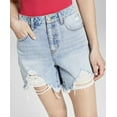 thumbnail image 2 of Now This Womens Cotton Denim Boyfriend Shorts William Lt Wash 28, 2 of 3