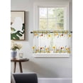 thumbnail image 3 of Sunflower Botanical Tier Curtains 36 Inch Length, Sheer Curtains for Bedroom Living Room Window Farmhouse Spring Floral Rod Pocket Voile Drapes Kitchen Curtains Small Half Window 27.5"x36" 2 Panels, 3 of 6