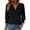 Black, variant on Fantaslook 3/4 Sleeve Womens Tops Dressy Casual Blouses V Neck Work Shirts Trendy Tops with Smocked Cuffs