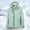 Green, variant on Women's Fleece Lined Raincoat Waterproof Rain Jackets Windbreak Hiking Warm Coat Fall Winter Casual Camping Traveling Hooded Full Zipper Long Sleeve Outdoor Fashion Outfits