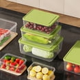 thumbnail image 3 of KGJQ Refrigerator Storage Box, with Lid, Clear Stackable Food Container, Microwave Safe Odor Resistant Freshness Keeper, for Fridge Organization, 3 of 8