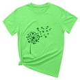 thumbnail image 2 of T-shirts de la Saint-Patrick pour Femmes, Col Rond, Manches Courtes, Imprimé Arbre de Noël, 2 of 4