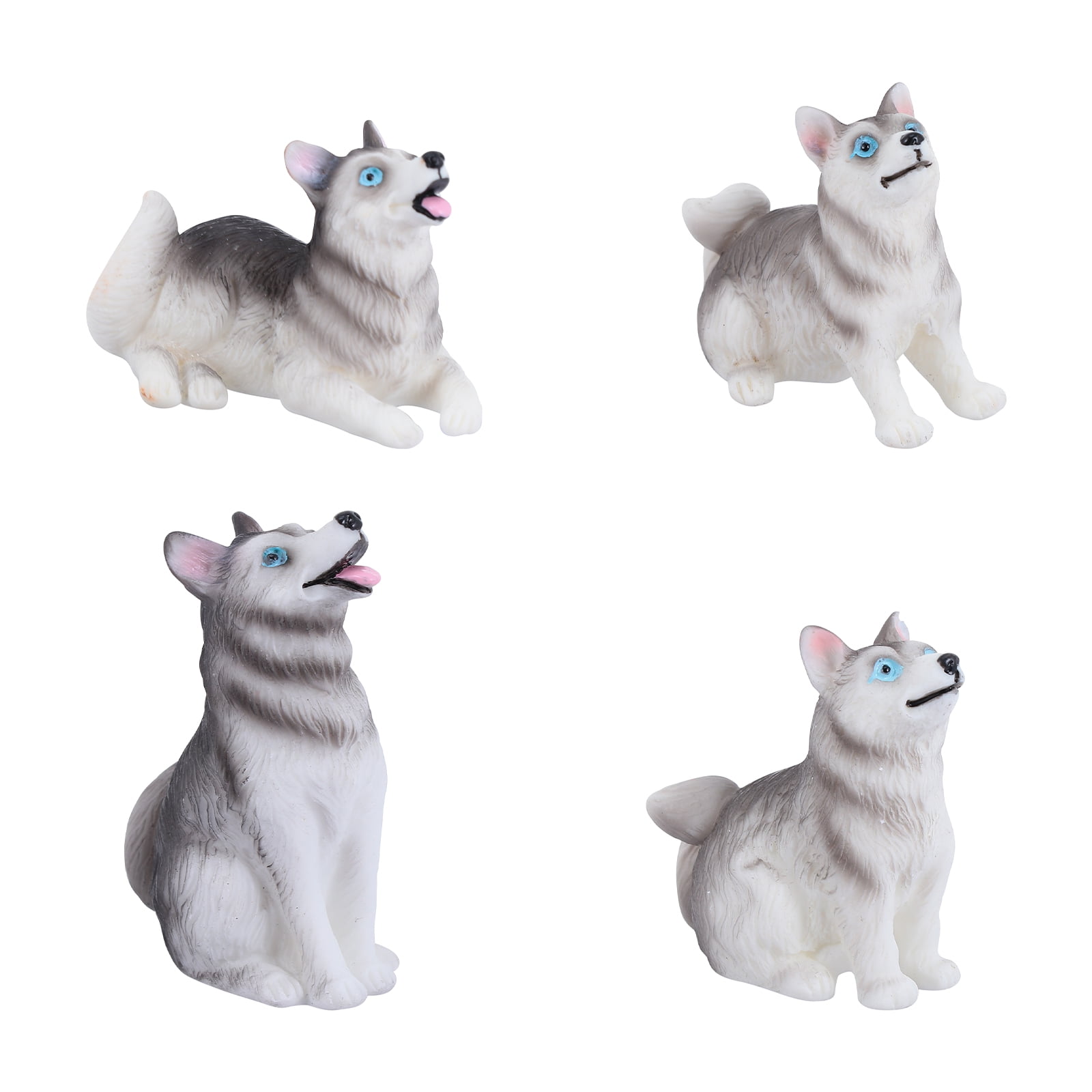 Dog Miniature Husky Figurines Mini Toys Animal Toy Figurine Fairy