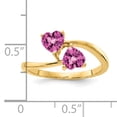 thumbnail image 2 of Primal Gold 14 Karat Yellow Gold 5mm Heart Pink Sapphire Ring, 2 of 4