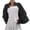 Black, variant on Women's Sun Protection Cardigans Button Stand Collar Puff Sleeve Cropped Cardigan Jacket Lightweight Breathable Cover Up for Beach Travel & Daily Pink Free Size