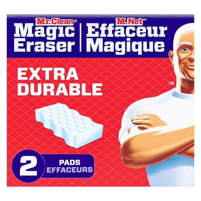 Mr. Clean Magic Eraser Sponge, All Purpose Cleaner, Cleaning Scrubber,Whole Home Extra Durable, 2ct