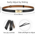 thumbnail image 5 of Women Skinny Leather Belt: Adjustable Thin Waist Belt for Ladies Dress Jeans Coats, 5 of 5