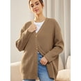 thumbnail image 2 of Women's Cardigan 2023 Open Front Oversized Button Lightweight Sweaters V Neck Loose Cardigans Knit Outwear, 2 of 8
